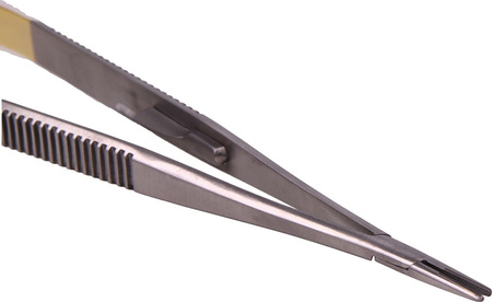 Igłotrzymacz mikrochirurgiczny Castroviejo TC, prosty 18 cm