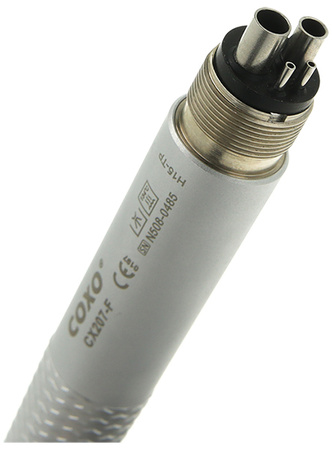 Coxo high-speed air turbine handpiece with LED - CX207-F H15-TP4 (LED generator, spray, push-button)
