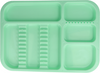 Plastic dental tray 34x24,5x2 cm (autoclavable) - green