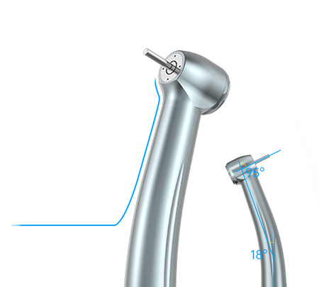 Coxo high-speed air turbine handpiece CX207-B H33-TP4 (torque, spray, push-button) - TITAN
