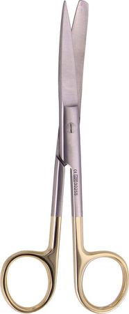 Sharp-blunt scissors with TC, curved - 14.5 cm