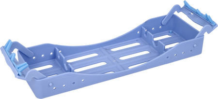 Instrument sterilization cassette - 3 slots - blue
