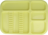 Plastic dental tray 34x24,5x2 cm (autoclavable) - yellow