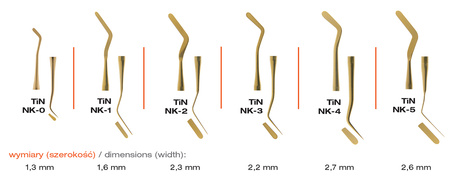 Filling instrument TiN with titanium nitride coating light hollow handle NK-2