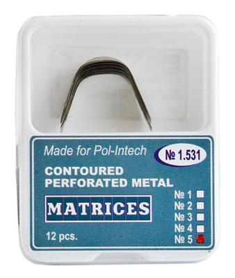 Contoured perforated metal matrices for Ivory (12 pcs box) no. 5 - TOR VM