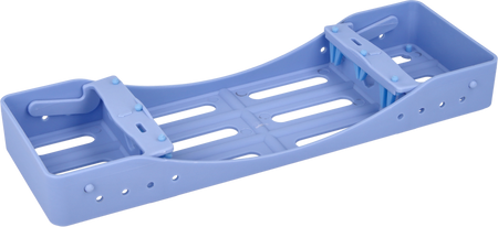 Instrument sterilization cassette - 3 slots - blue