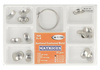 Sectional contoured metal matrices + clamp - 30 pcs set 0,050mm hard - TOR VM
