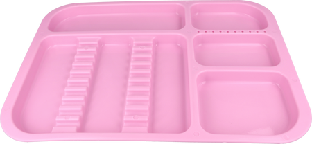 Tacka stomatologiczna 34x24,5x2 cm (plastikowa, autoklawowalna) - różowa