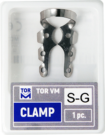 Clamp for dental dam - S-G (for isolating last tooth in the arch)