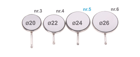 Mouth mirrors plain size 5 (24mm) - 12 pcs box